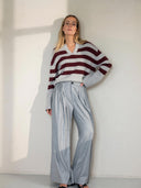 Grijs gestreepte pullover vaness