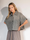 Kort jasje met tweed textuur cisabo