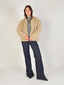 Lichtbruine teddy jacket celio