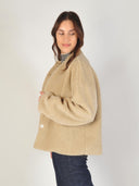 Lichtbruine teddy jacket celio