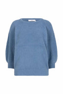 Fluffy trui met korte mouwen veere