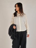 Blouse met ajour details