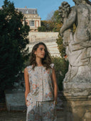 Beige top met embroidery