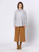 Blauw gestreepte blouse