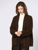 Bruin lange mouwen vest