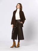 Bruin lange mouwen vest