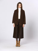Bruin lange mouwen vest