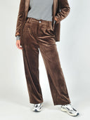 Bruine velvet broek