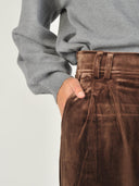 Bruine velvet broek