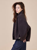 Bruine boxy jacket