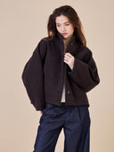 Bruine boxy jacket
