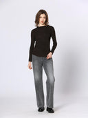 Donker bruin gestreepte longsleeve