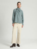 Groen gestreepte blouse tiziano