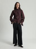 Rood geruite check blouse tito