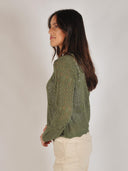 Gebreid vest met ajour details