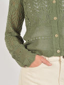 Gebreid vest met ajour details