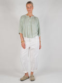 Blouse met gestreept lurex patroon