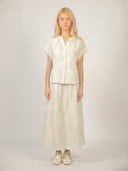 Geborduurde midi rok