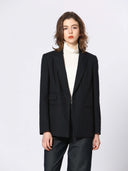 Navy blazer met krijtstreep