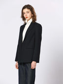 Navy blazer met krijtstreep