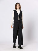 Navy pantalon met krijtstreep