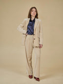 Beige velvet blazer