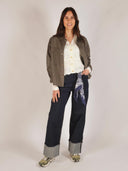 Gebreid vest met ajour details