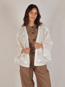 Wit vest met embroidery