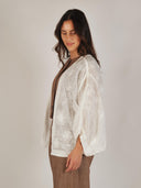 Wit vest met embroidery