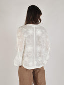 Wit vest met embroidery