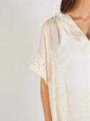 Witte korte mouwen top
