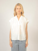 Witte broderie blouse