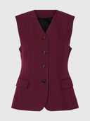 Bordeaux gilet fedora vest