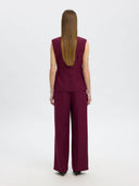 Bordeaux gilet fedora vest
