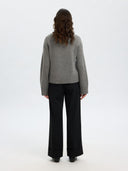 Grijze trui cille cashmere o-neck