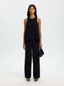 Mouwloze linnenmix top luisa