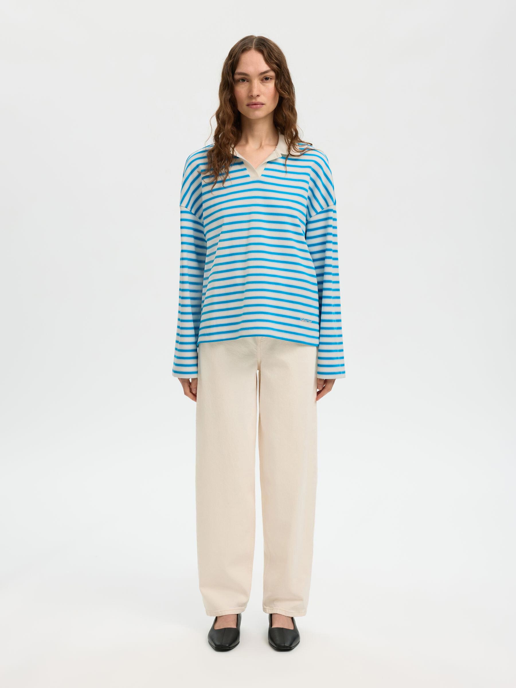 Gestreepte top milly ls polo – Tally-Ho