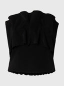 Geplooide bandeau top vinelle