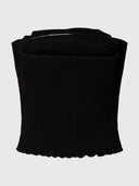 Geplooide bandeau top vinelle