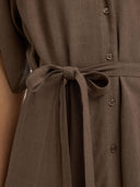 Bruine maxi jurk viva
