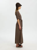 Bruine maxi jurk viva