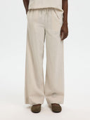 Wide leg linnenmix broek luisa