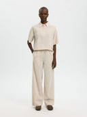 Wide leg linnenmix broek luisa