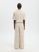Wide leg linnenmix broek luisa