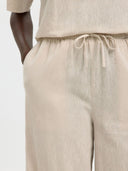 Wide leg linnenmix broek luisa