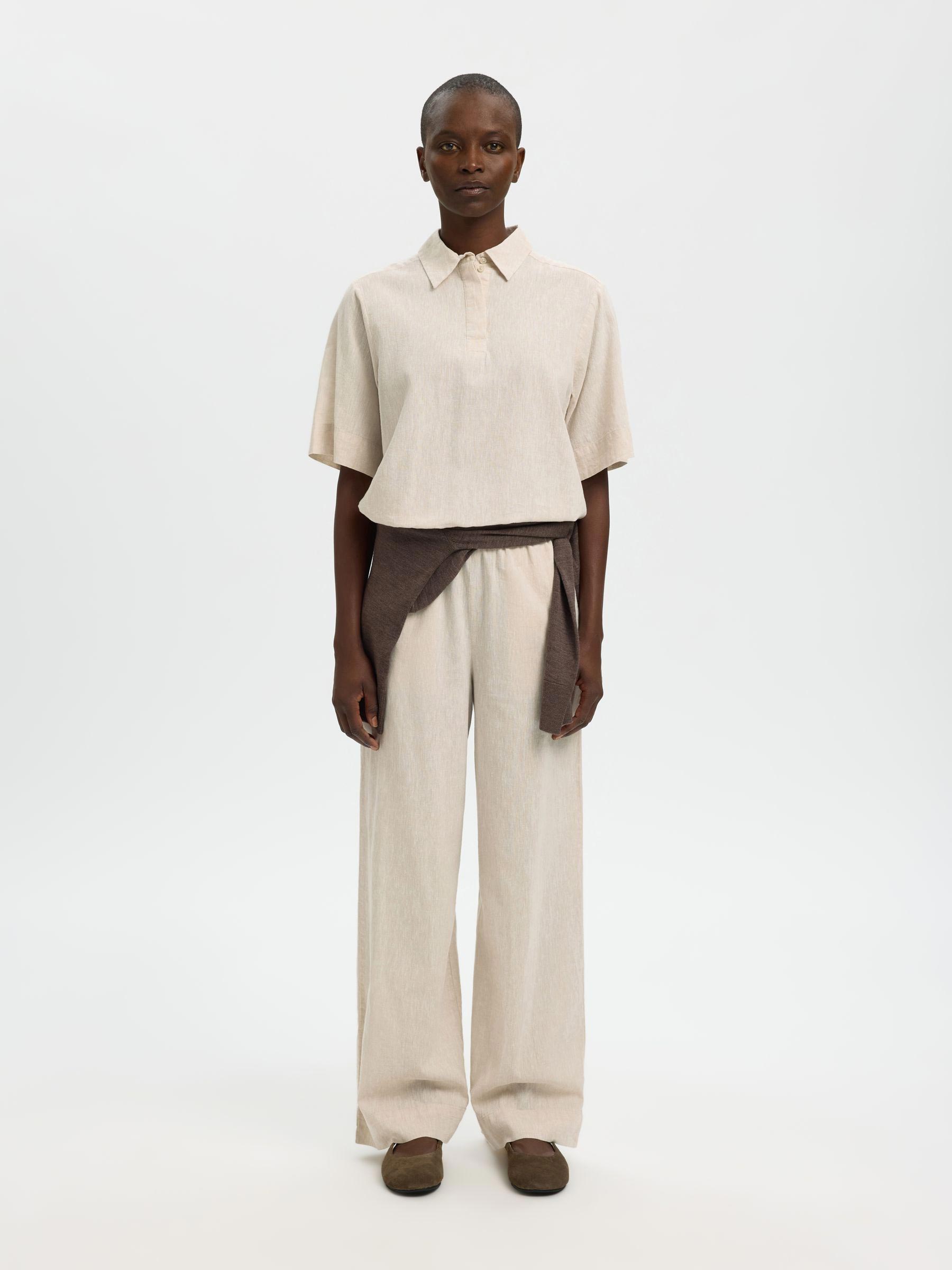 Wide leg linnenmix broek luisa – Tally-Ho