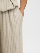 Gestreepte linnenmix broek mariam