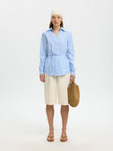 Blauw gestreepte blouse helga
