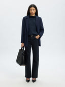 Wolmix trui alva knit stripe o-neck