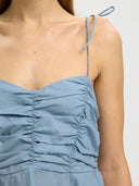 Blauwe peplum top delia